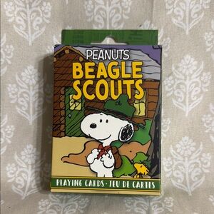 Peanuts Beagle Scouts Playing Cards - Green and Yellow